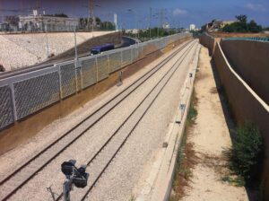 Railway tracks in Israel